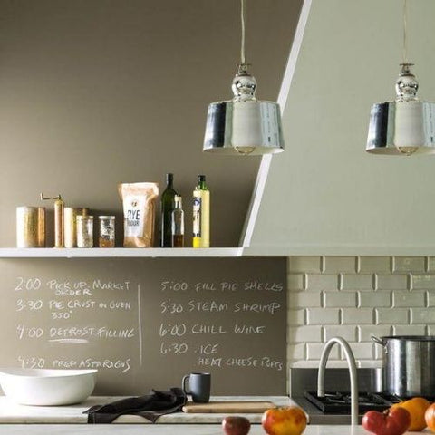 beige chalkboard paint in a kitchen