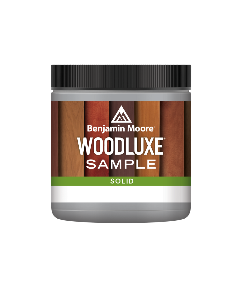 Benjamin Moore Woodluxe® Water-Based Solid Exterior Stain Half-Pint available to shop at Regal Paint Centers in Maryland, Virginia and DC.