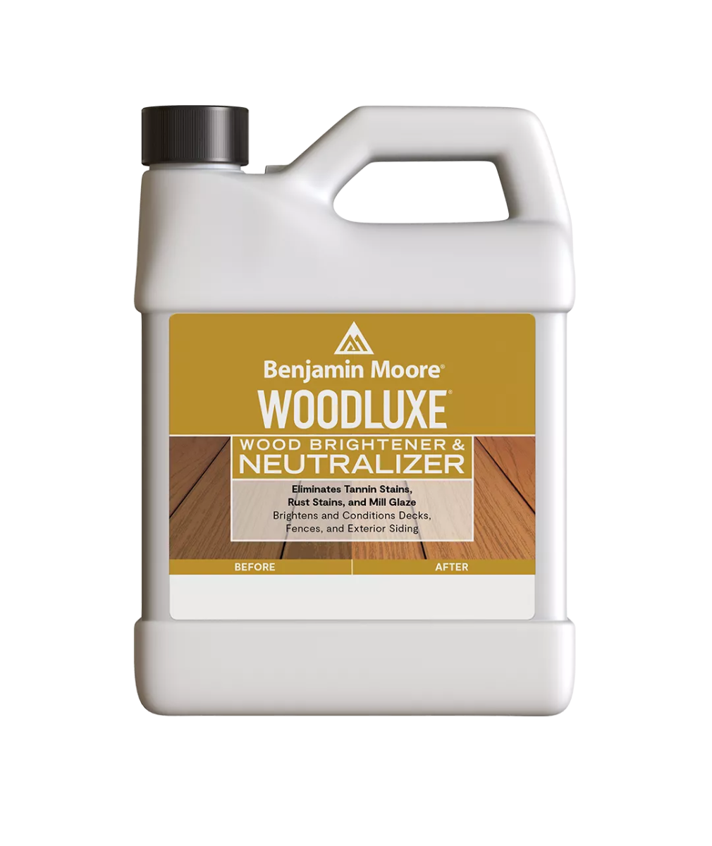 Benjamin Moore Woodluxe Wood Brightener & Neutralizer Gallon available to shop at Regal Paint Centers in Maryland, Virginia and DC.