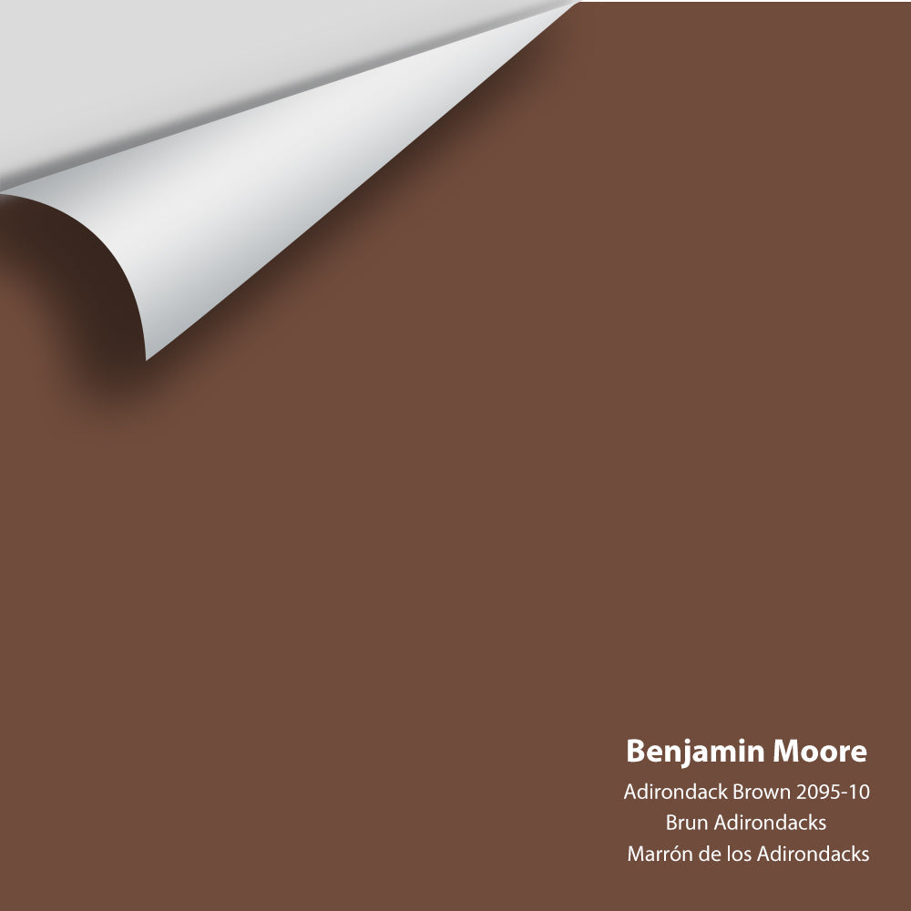 Digital color swatch of Benjamin Moore's Adirondack Brown 2095-10 Peel & Stick Sample available at Regal Paint Centers in MD & VA.
