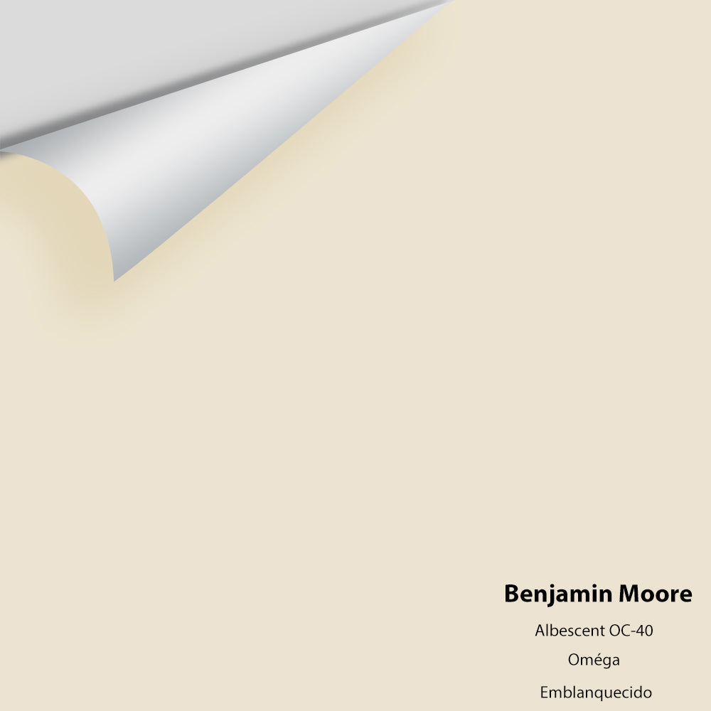 Digital color swatch of Benjamin Moore's Albescent OC-40 Peel & Stick Sample available at Regal Paint Centers in MD & VA.