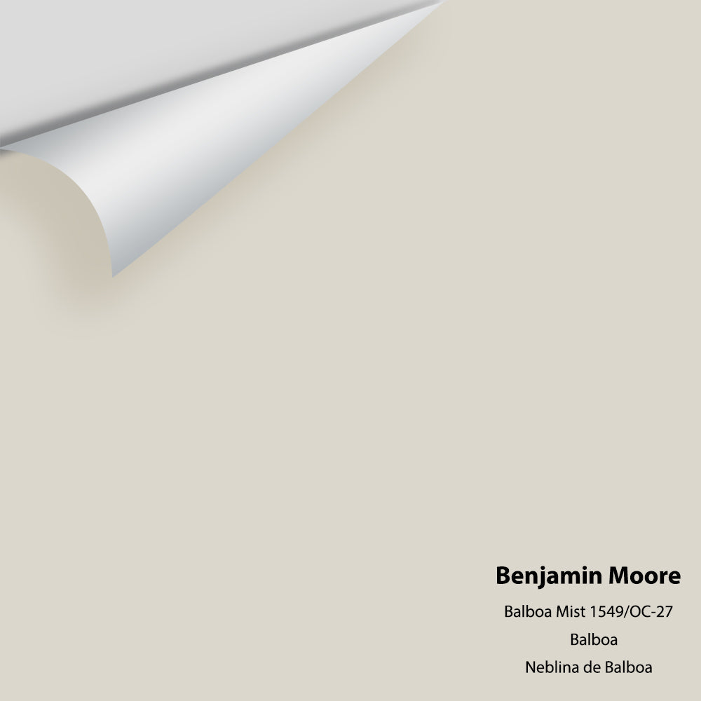 Digital color swatch of Benjamin Moore's Balboa Mist 1549 Peel & Stick Sample available at Regal Paint Centers in MD & VA.