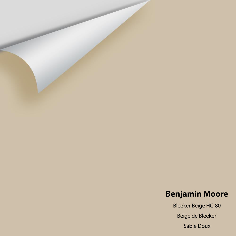 Digital color swatch of Benjamin Moore's Bleeker Beige HC-80 Peel & Stick Sample available at Regal Paint Centers in MD & VA.