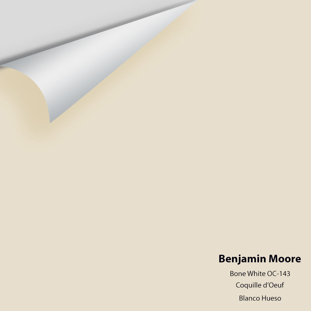 Digital color swatch of Benjamin Moore's Bone White OC-143 Peel & Stick Sample available at Regal Paint Centers in MD & VA.