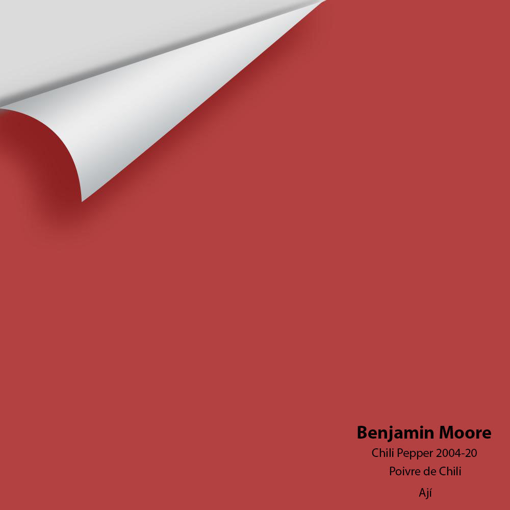 Digital color swatch of Benjamin Moore's Chili Pepper 2004-20 Peel & Stick Sample available at Regal Paint Centers in MD & VA.