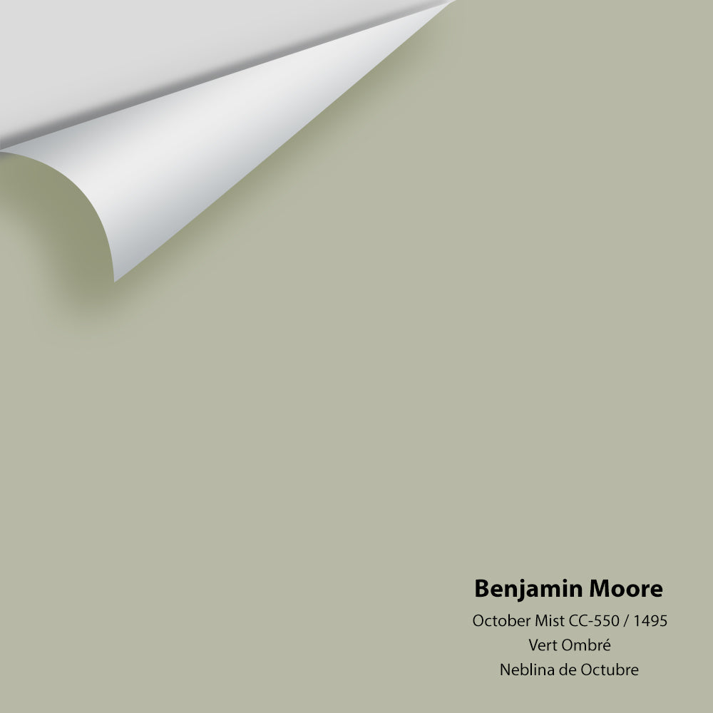 Digital color swatch of Benjamin Moore's October Mist 1495 Peel & Stick Sample available at Regal Paint Centers in MD & VA.