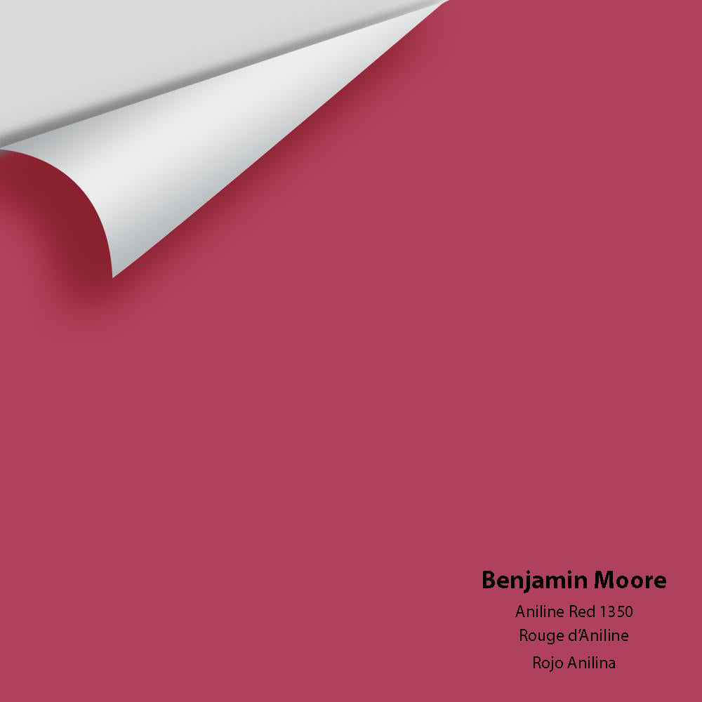 Digital color swatch of Benjamin Moore's Aniline Red 1350 Peel & Stick Sample available at Regal Paint Centers in MD & VA.