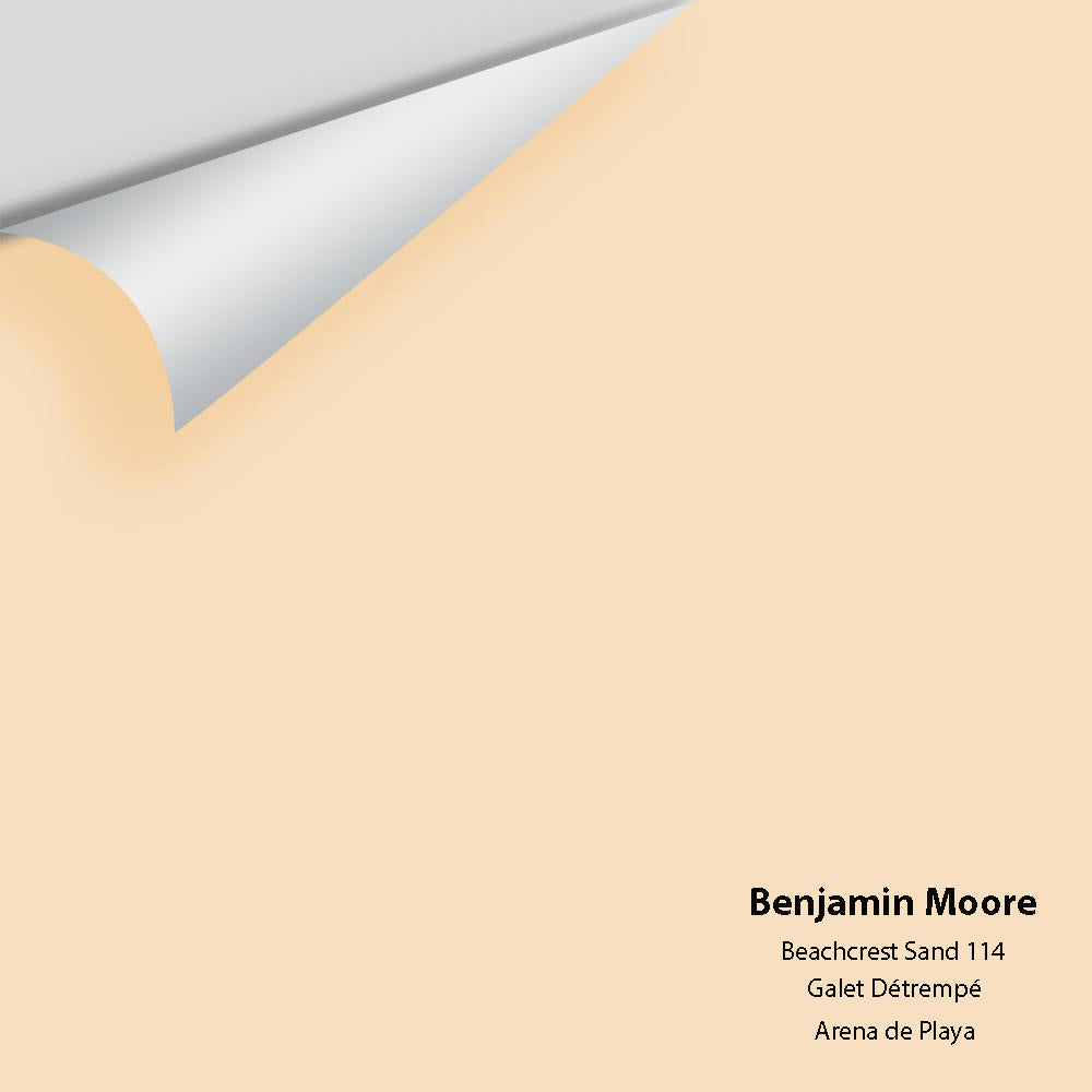 Digital color swatch of Benjamin Moore's Beachcrest Sand 114 Peel & Stick Sample available at Regal Paint Centers in MD & VA.