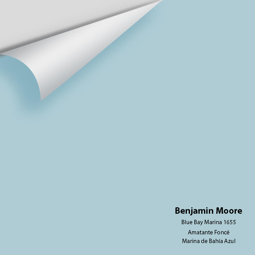 Digital color swatch of Benjamin Moore's Blue Bay Marina 1655 Peel & Stick Sample available at Regal Paint Centers in MD & VA.