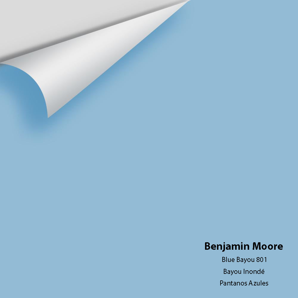 Digital color swatch of Benjamin Moore's Blue Bayou 801 Peel & Stick Sample available at Regal Paint Centers in MD & VA.