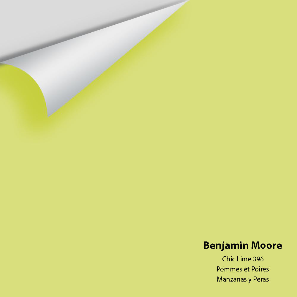 Digital color swatch of Benjamin Moore's Chic Lime 396 Peel & Stick Sample available at Regal Paint Centers in MD & VA.