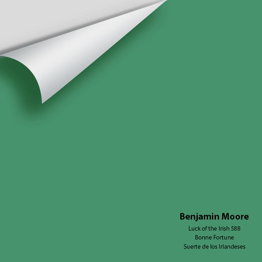 Digital color swatch of Benjamin Moore's Luck of the Irish 588 Peel & Stick Sample available at Regal Paint Centers in MD & VA.