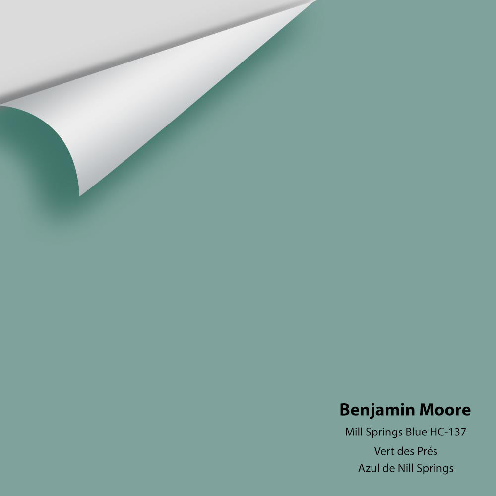 Digital color swatch of Benjamin Moore's Mill Springs Blue HC-137 Peel & Stick Sample available at Regal Paint Centers in MD & VA.