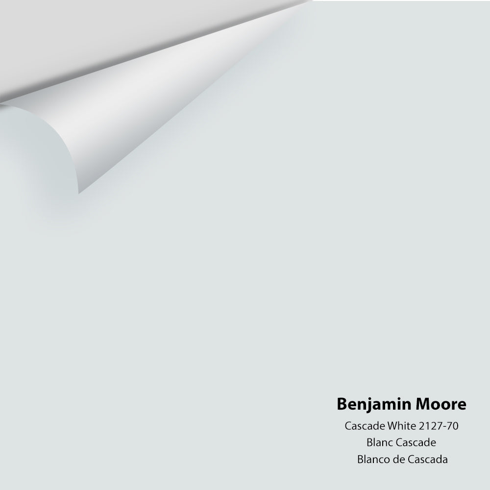 Digital color swatch of Benjamin Moore's Cascade White 2127-70 Peel & Stick Sample available at Regal Paint Centers in MD & VA.