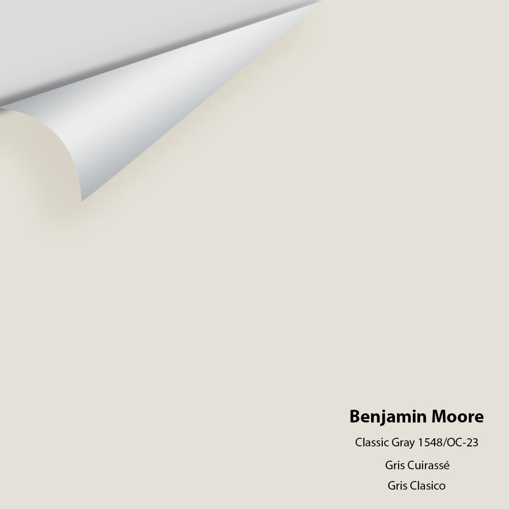 Digital color swatch of Benjamin Moore's Classic Gray OC-23 Peel & Stick Sample available at Regal Paint Centers in MD & VA.