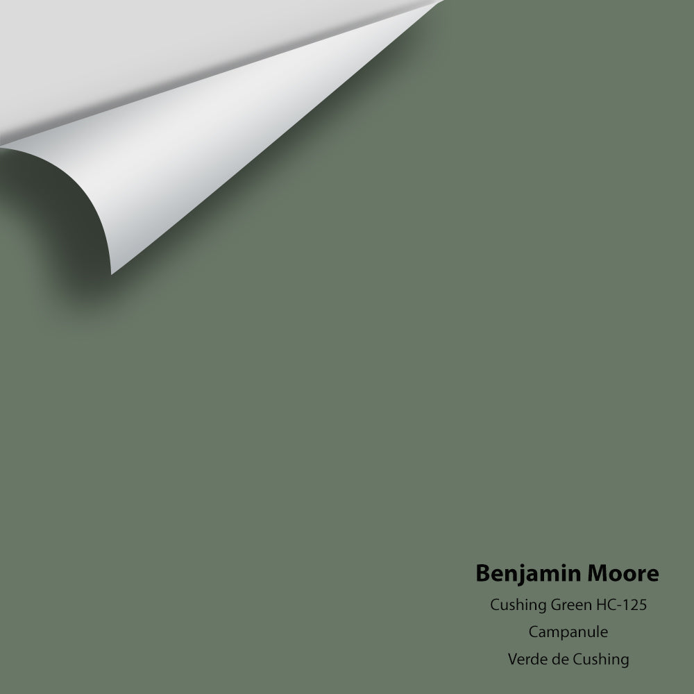 Digital color swatch of Benjamin Moore's Cushing Green HC-125 Peel & Stick Sample available at Regal Paint Centers in MD & VA.