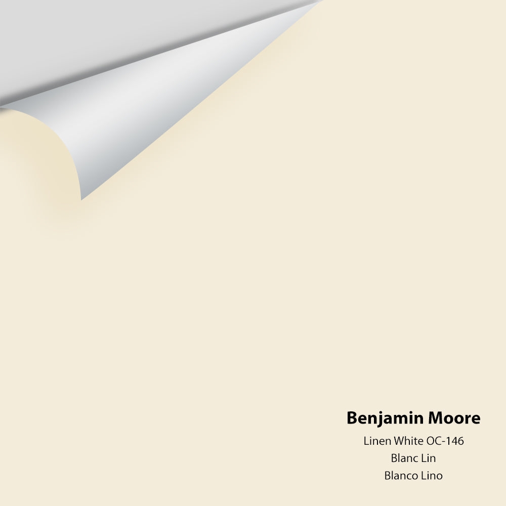 Digital color swatch of Benjamin Moore's Linen White 912 Peel & Stick Sample available at Regal Paint Centers in MD & VA.