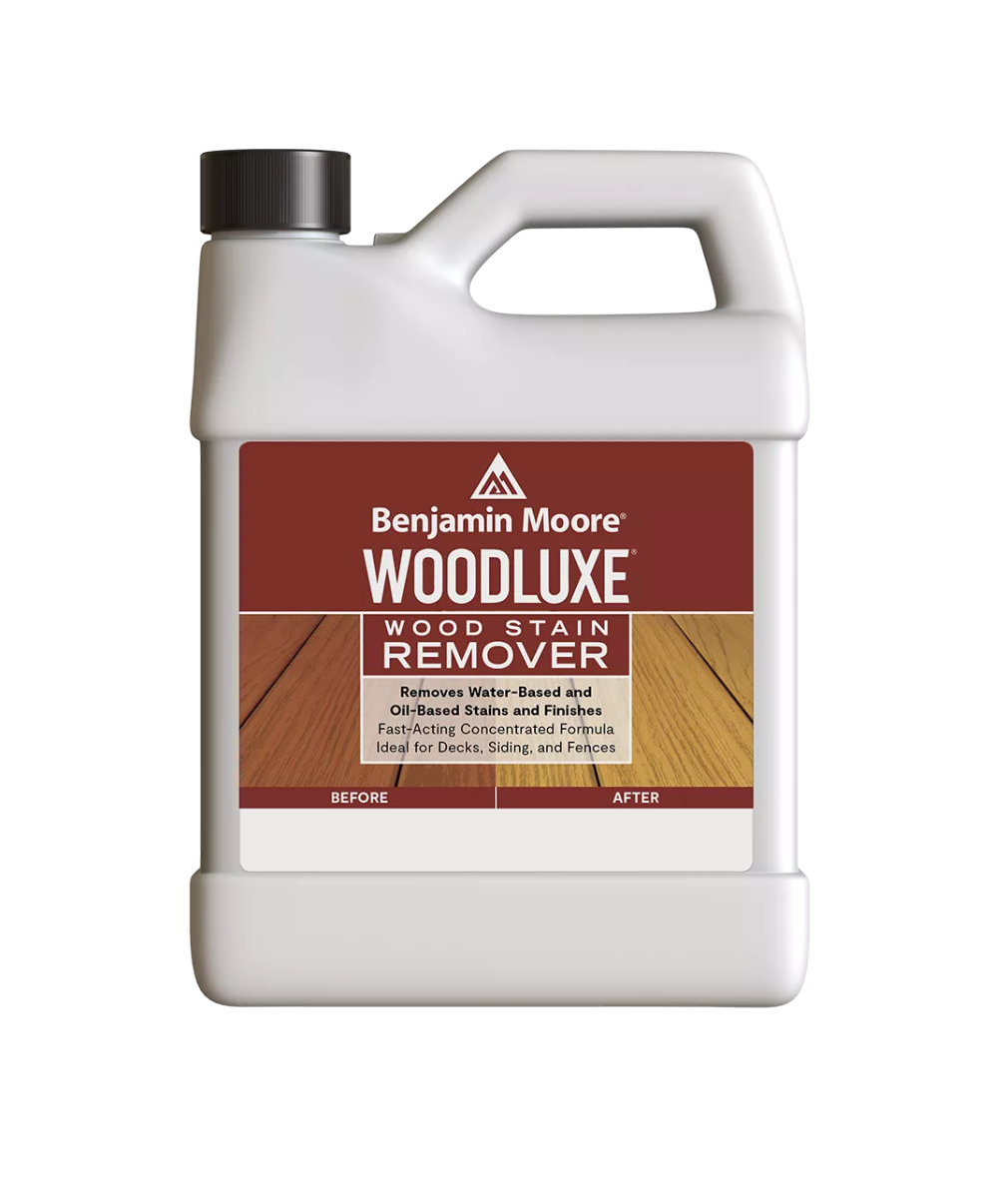 Benjamin Moore Woodluxe Wood Stain Remover Gallon available to shop at Regal Paint Centers in Maryland, Virginia and DC.