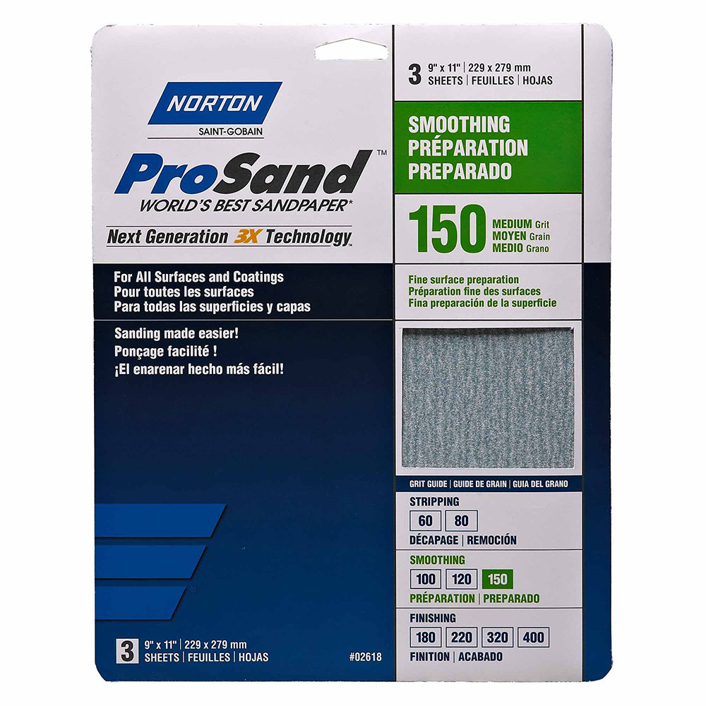ProSand 9"x11" Sandpaper 3 Pack